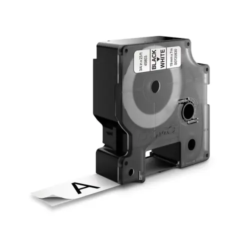 Dymo taśma do drukarek etykiet, D1 45803 czarny/biały 7m/19mm